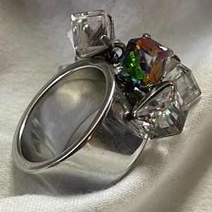 SWATCH Crystal Ring Multicolor Size 8